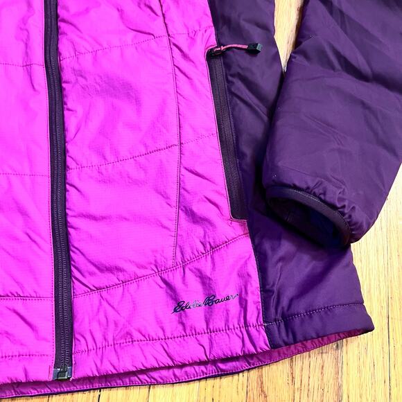 Eddie Bauer Coat Womens Small First Ascent Primaloft Purple Insulated Jacket - Picture 2 of 9